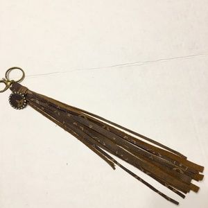 Long Upcycled Leather Key Ring Inspired